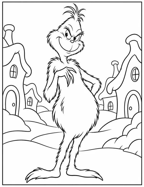 The Grinch in Whoville coloring page